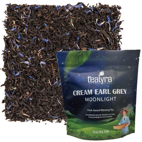 Tealyra - Cream Earl Grey - Classic Black Loose Leaf Tea - Citrusy with Vannilla Flavor - Fresh Award Winning Tea - Medium Caffeine - All Natural Ingredients - 100g (3.5-ounce)