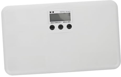 BESTonZON Elektronische Babywaage Haustierwaage Digital Mit Großem Lcd Flach Langlebiges Material Für Babys Und Haustiere Bis 150 Kg