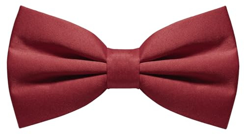 RBOCOTT Solid Color Pre-tied Bow Tie Adjustable Bowtie for Men