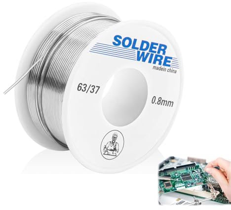 Niedrigschmelzendes Lötmittel und Lötdraht,Lötzinn Mit Flussmittel,Kolophoniumkern-Lötmittel,Lötzinn,Niedrigtemperatur Lötzinn,für elektronische Komponenten, elektrisches Lötmittel(0,8 mm/100g)