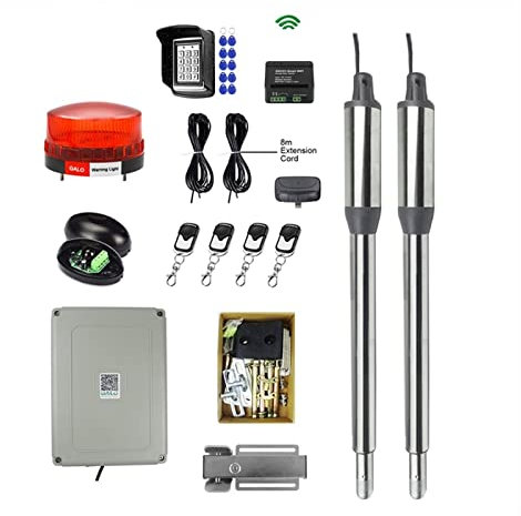 Ouvre-porte automatique à double battant, ouvre-porte électrique avec télécommande for porte industrielle et résidentielle - Sécurité renforcée(PKM C01 H)