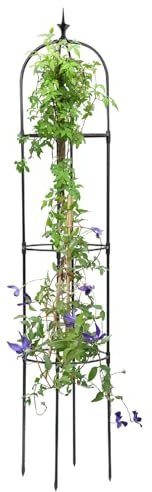 Enrejado De Jardín Para Plantas De Escalada - Estructura De Obelisco De Metal Para Tornillos De Rosas | STURDY Flower Support Frame Para Macetas Al Aire Libre E Interior, Soporte De Obelisco Ideal