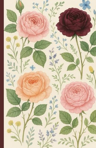 David Austin inspired notebook | 300 lined pages | Hardcover journal