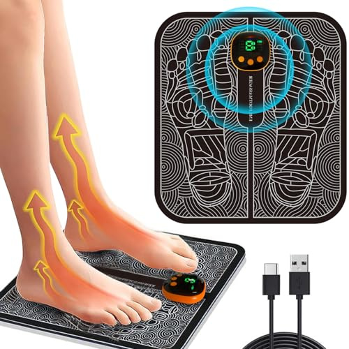 Massage des Pieds, EMS Appareil de massage électrique pour les pieds, avec SME Technologie Physiothérapie et Design Ergonomique, réduction de la fatigue favorisant la circulation de sang
