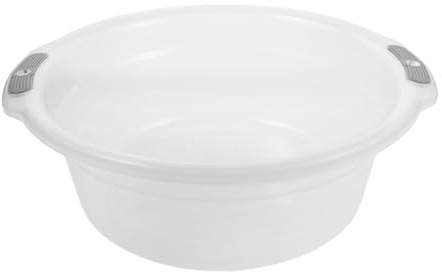 HOMOCONO Bassine Ronde Design Simple en Plastique Transparent avec Poignées Doubles et Antidérapant Bassin pour Bain de Pieds et Lavage de Linge pour Usage Domestique