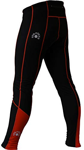 STANTEKS Fahrradhose Sitzpolster Coolmax Radhose Fahrradbekleidung Hose SR0074 (schwarz-rot, M)