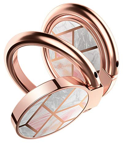 i-Blaosn Cosmo 360° Rotation Phone Ring Holder Snaps, Marble