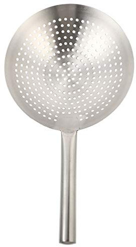 DOITOOL Thickened Stainless Steel Skimmer Spoon Fine Mesh Oil Strainer for Kitchen Multi-Use Cooking and Frying 19.7 Inch Filter Strainer for Pasta Vegetables and Meat