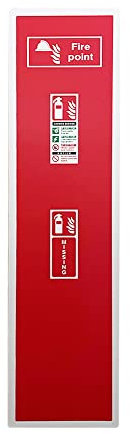 Panneau de montage mural pour extincteur à eau - Simple - 1200 x 300 x 3 mm - Support mural en aluminium - Fixation murale - Panneau de point d'incendie intégré et étiquettes d'identification