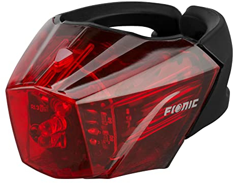 FIONIC® Sparkle R USB Rückleuchte, Fahrrad Rücklicht, Fahrradlicht hinten, Fahrradbeleuchtung IPX4 wasserdicht, StVZO zugelassen