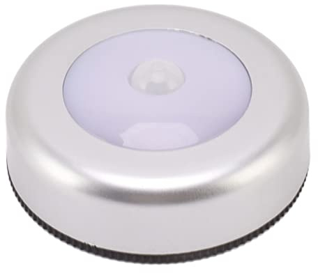 2st Rörelsesensor Garderobslampor, Rund Liten LED-rörelsesensorlampa, Batteridriven Taklampa för Trappor (Vitt ljus)
