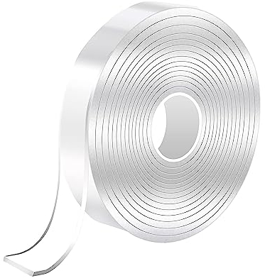 GUKOY Double Sided Tape Heavy Duty, Extra Large Nano Double Sided Adhesive tape, Clear Mounting Tape Picture Hanging Adhesive Strips,Removable Wall Tape Sticky Poster Tape Decor Carpet Tape