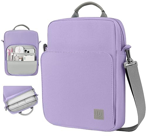 Dadanism 9-11 Tablet Custodia Borsa con Tracolla Per iPad (A16) 11, iPad Air 11 M4/M3, iPad Pro 11 M5/M4, iPad 10a Gen 10,9, iPad 9/8/7a Gen 10,2, Galaxy Tab A11+ 11, Tab M11 11, Viola Grigio