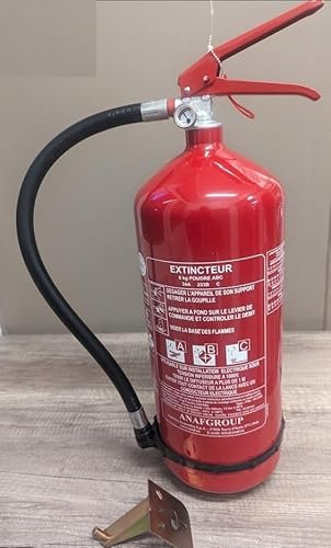 EXTINCTEUR 6KG Poudre ABC Norme NF avec Support Fire Shop