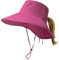 TOP-EX XL/XXL Damen Sonnenhut Pferdeschwanz UV Schutz Faltbar Wasserdicht Outdoor Hut mit Nackenschutz Breite Krempe Sommer Fischerhut Safari Wanderhut Trekking 94601_Lila Rot L/XL