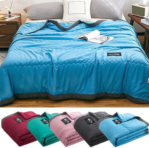 Summer Cooling Blankets for Hot Sleeper,Ice Cooling Blanket for Night Sweats, Soft Breathable Cool Throw Blanket for Office Nap Full Size Blankets Home Room Decor Father Day Gfits for Men