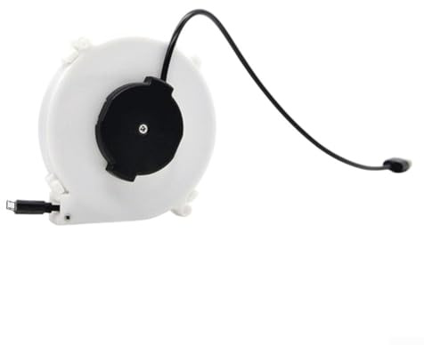 Enrouleur de câble rétractable automatique portable de 13 m pour une utilisation en extérieur, solution parfaite pour le camping et les voyages (3 mètres de type C)
