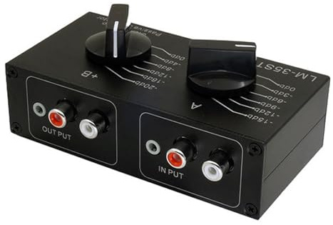 APGLSXY Exakt metall volymer dämpare stereodämpare för hemmusik och professionella ljudsystem 35dB de flesta studiovolym knopp
