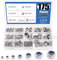 Glarks - Kit surtido de tuercas de acero inoxidable 304 con cierre de nailon, 175 unidades, M3, M4, M5, M6, M8, M10 y M12
