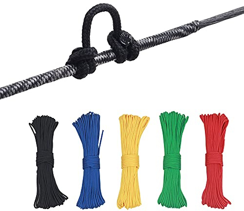 SHARROW 6m Tir à l'arc D Loop Corde Libération de Corde d'arc Release Accessoires pour Arc Composés (Noir)