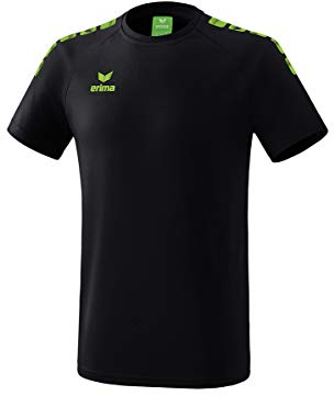 ERIMA Erwachsene T-shirt Essential 5-C, schwarz/green gecko, L, 2081939