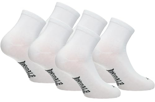 Lonsdale 6 Paia Calzini Corti Uomo Donna - Calzini Sportivi Quarter - Lunghezza Sopra la Caviglia - Cotone Traspirante