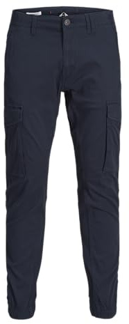 JACK & JONES Hose Cargo Jogger Pants Paul Flake AKM 542 Twill Gummibund, Navy Blazer,29W / 34L