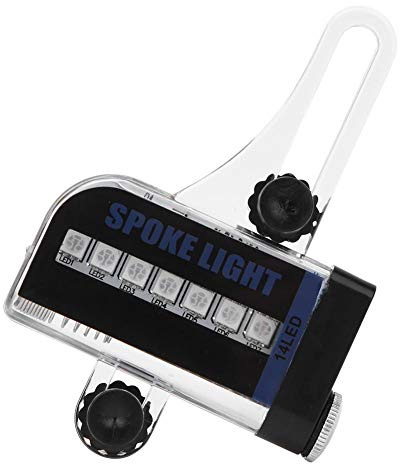 Keenso Spoke Light étanche vélo Double Face 14LED RGB Wire Accessoire de Lampe pour Montagne 4 Secondes Changer-Éclairage des Rayons