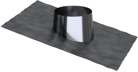 Kratki Pasamuros de techo DW | Adam DW con plomo 200 15° accesorio de chimenea | Robusto, de acero resistente al ácido y resistente a altas temperaturas