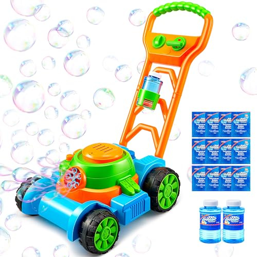 Sloosh Bubble Lawn Mower - Giocattoli per bambini, giocattoli estivi per esterni, per bambini in età prescolare, regalo di compleanno di Halloween (blu)