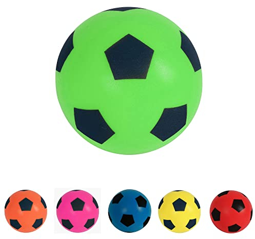 HTI Fun Sport Schaumstoff-Fußbälle | Weiche, sichere Schaumstoffbälle für Indoor & Outdoor | Langlebig, leicht & ideal für Kinder & Erwachsene | Spaß für alle Altersgruppen | 19,4 cm (1 Grün)