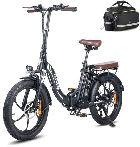 Fafrees F20 PRO Electric Bicycle, 20inch Women Men Folding Electric Bike, 250W Electric Mountain Bike, 36V/18A Removable Battery, Range 70-130KM, Black