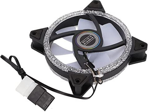 Dpofirs Ventilador de Caja RGB, Ventilador de Caja de PC de Enfriamiento de Computadora Silencioso de 120 Mm con Luces LED RGB para Cajas de PC, Enfriadores de CPU, Sistema de Radiadores