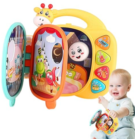 Giocattoli di canzoni per bambini, libri musicali per bambini | Libro di rime musicali di giocattoli musicali di apprendimento precoce multifunzionale - Il suono musicale interattivo si