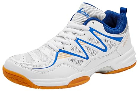 Viaoragiosa Badminton Squash Shoes,Scarpe da Tennis Tavolo,Scarpe per Badminton,Badminton Shoesuomo,Anti-Slip,Non-Marking,Flexible,Anche per Squash,Ing Pong,Pallavolo,Basket E Sport al Chiuso
