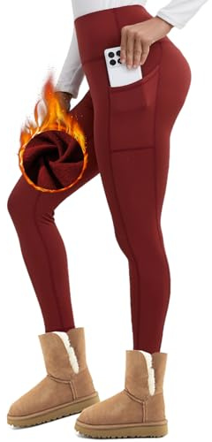 Merlvida Leggins Termicos Mujer Forro Polar Invierno Mallas Termicas Cintura Alta Leggings Deportivos Push Up Ropa Mayas Pantalones Térmicos con Bolsillos