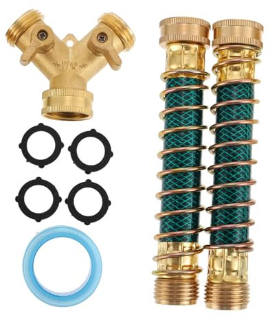 GAROZATION Y Förmiger Garten Schlauchadapter 2 Wege Wasserhahn Verteiler Schlauch Splitter Set Für Gartenbewässerung Hochwertiger Für Gartenschläuche Und Wasserleitungen