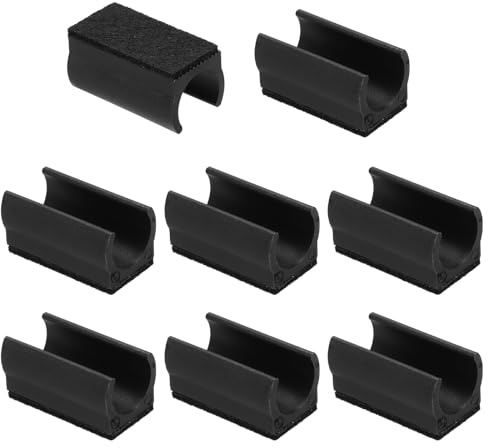 PATIKIL 8pcs Cubiertas Rectangulares para Patas De Silla con Almohadilla De Fieltro 19mm Deslizan Suavemente Sin Rayones Sin Ruido Protectores para Muebles para Patas De Muebles Negro