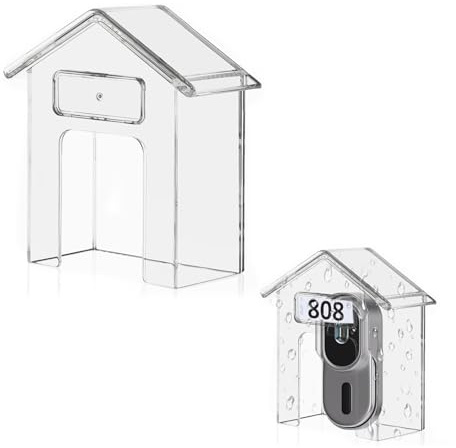 Copertura Antipioggia per Campanelli,Copertura In Plastica Resistente Alle Intemperie per Campanelli Esterni con Copertura per Targhetta, Facile da Installare Pulsanti Campanello Campanelli Wireless