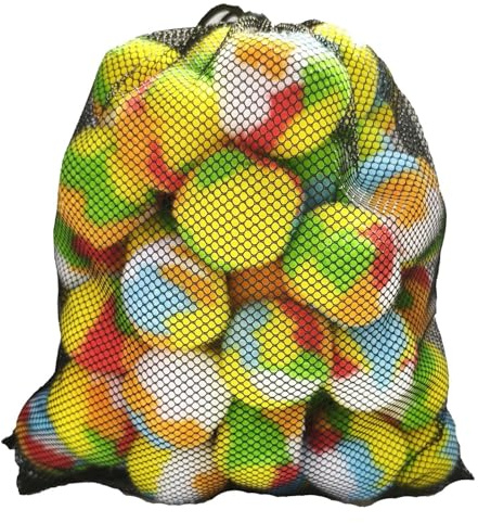 Kids Water Play Balls - 60 Pack Mini Soft Balls | 5cm Cotton Plush With Safe Material, Toys For Backyard Fun, Beach Activities, Pool Games