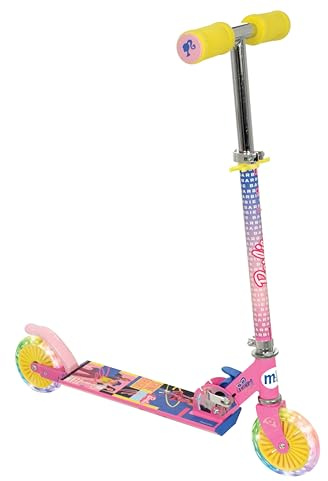 Barbie Kids Folding Inline Scooter for Girls and Boys | Officially Licensed Adjustable with Light Up Wheels