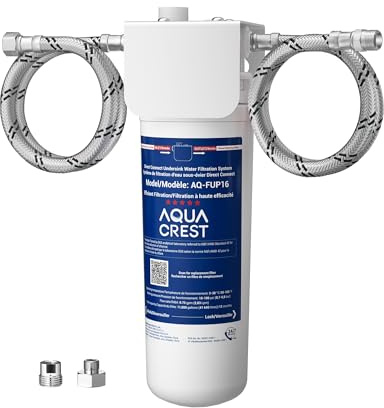 AQUA CREST UP16 Under Sink Water Filter System, Reduces up to 99.52% Chlorine, Bad Taste & Odor, Undersink Water Filter Direct Connect to Kitchen Faucet, 11K Gallons