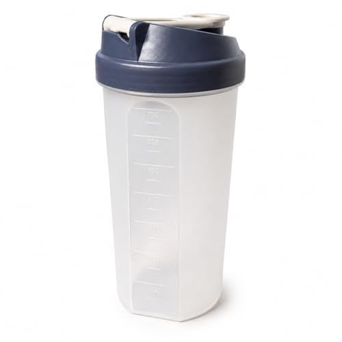 Terryshop74® Shaker Proteine 750 ml con Scala Graduata, Bottiglia Miscelatore con Tappo Ermetico Anti-Perdita, Senza BPA, Ideale per Palestra, Fitness e Sport (Vari Colori) (Blu lavagna)
