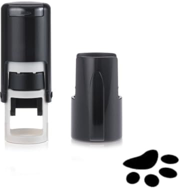Paw Print Stamp – Loyalty Card Stamper - Self Inking Black Ink - Approx. 11mm