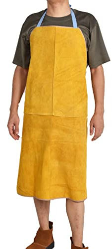 Schweißerschürze Lederschweißarbeits-Schürze, Hitzebeständige Und Flammhemmende Schwere Arbeitsschutzschürze, Blacksmith-Holzbearbeitung Dauerhafte Schürze