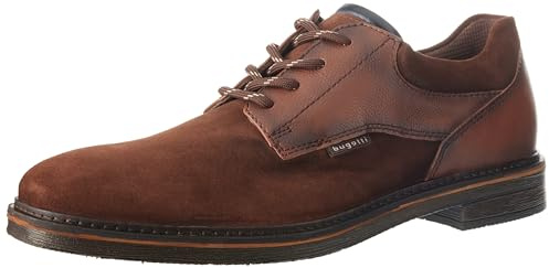 bugatti Homme Maik Exko Chaussures Basses à Lacets, Marron foncé, 44 EU