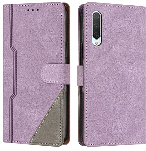 Hülle für Xiaomi MI 9 Lite/MI A3 Lite/MI CC9, Brieftasche Klapphülle, PU Leder Stoßfeste Magnetische Schutzhülle Tasche Kompatibel mit Xiaomi MI 9 Lite/MI A3 Lite/MI CC9, Violett