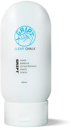 GRIPT Clear Liquid Chalk for Pole Dancing Mess Less Professional Dry Hand Grip Gel Chalk 100ml for Pole Dance Aerial Yoga Tennis Golf Racquet Grips Sweat Resistant Long Lasting