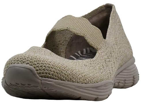 Skechers Seager Power Hitter Mary Jane Women's Shoe, taupe, 5.5 UK