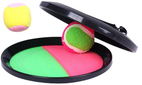 LGWJHCY 4PCS Klettballspiel für Kinder, Klettball Strandspielzeug mit 2 Schläger, 2 Bälle, Paddle Catch Ball Set für Party Garten Innen und Außen (Rosa+Schwarz)
